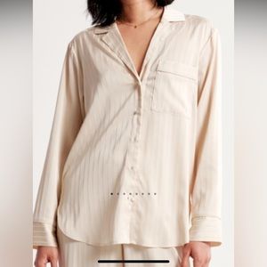 Satin PJ set - shorts & long sleeve